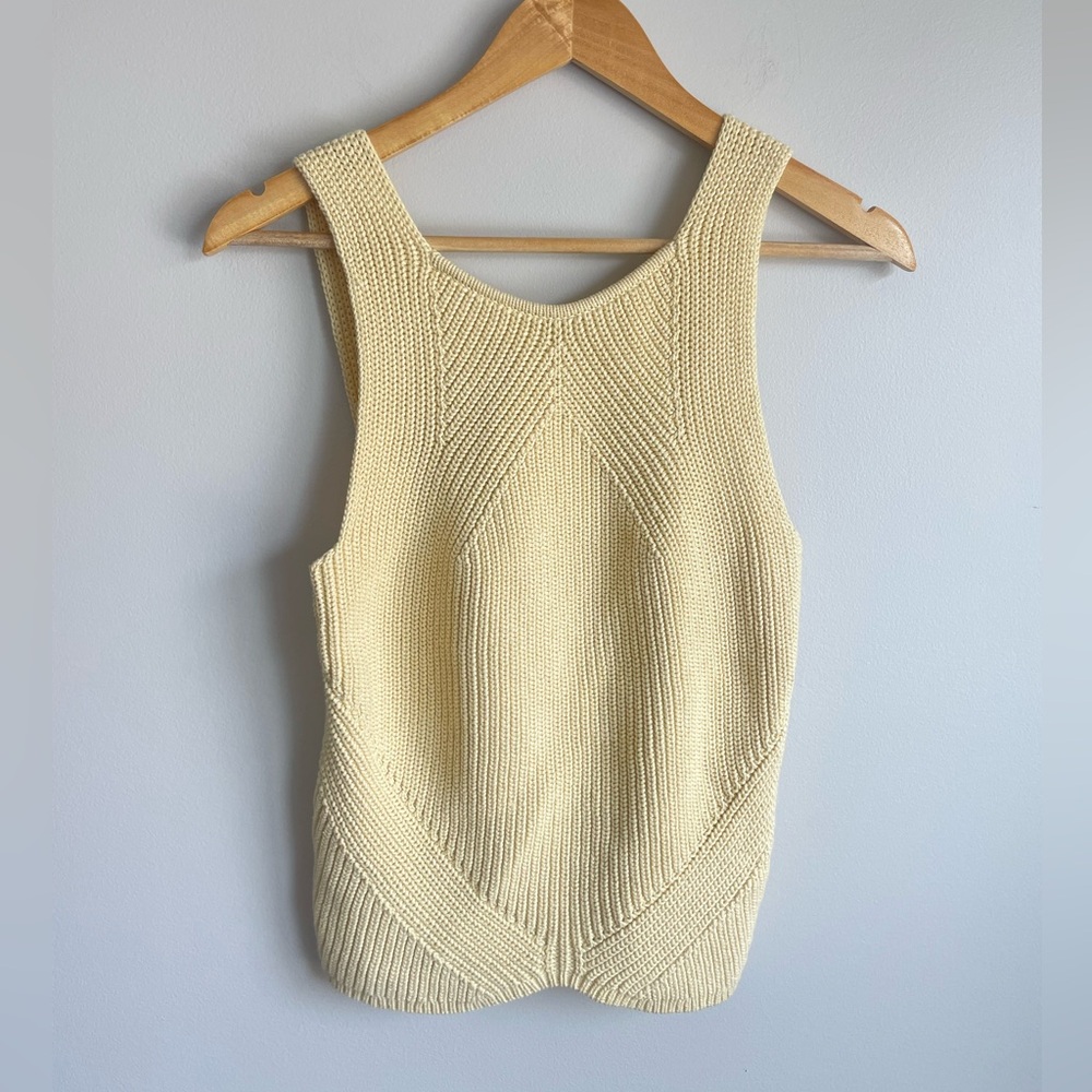 Yellow Knit Sleeveless Express Top